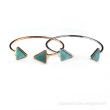 Turquoise Stone Triangle Bangle for Women Accessories